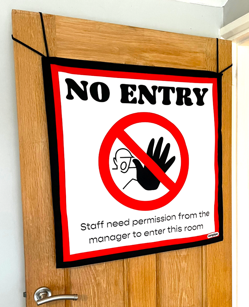 HANGUPZ 'No Entry Sign' Large Fun Kid's Bedroom Door Decoration Original Gift For Girls Boys