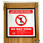 HANGUPZ Fun 'Zoo Feeding Sign' Large Kid's Bedroom Door Decoration Gift For Boys Girls
