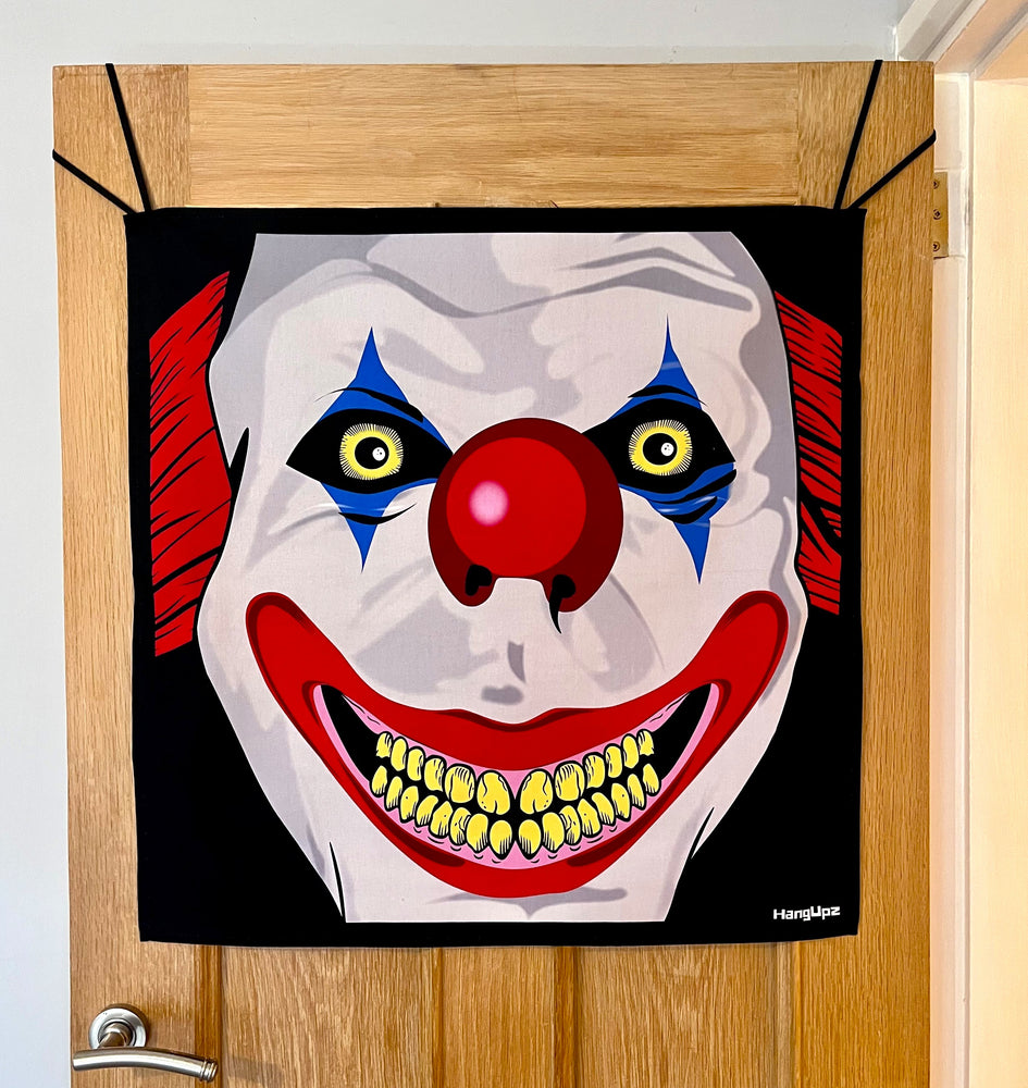 HANGUPZ Creepy Clown Face Door-Hang Original Large Hanging Halloween Decoration Gift For Boys Girls