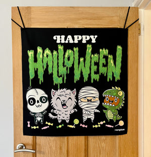 HANGUPZ Happy Halloween Sign Door-Hang Original Large Hanging Halloween Decoration Gift For Boys Girls