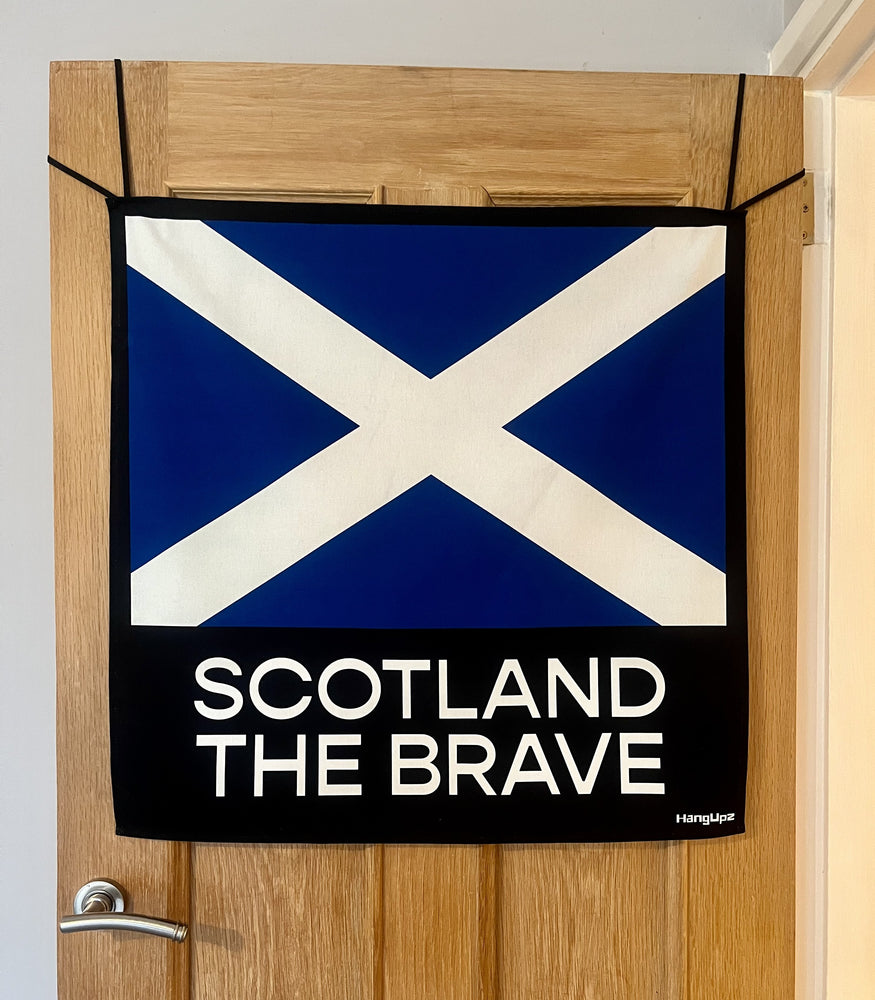HANGUPZ Saltire Door-Hang Scotland Flag Large Original Bedroom Door Front Door Decoration