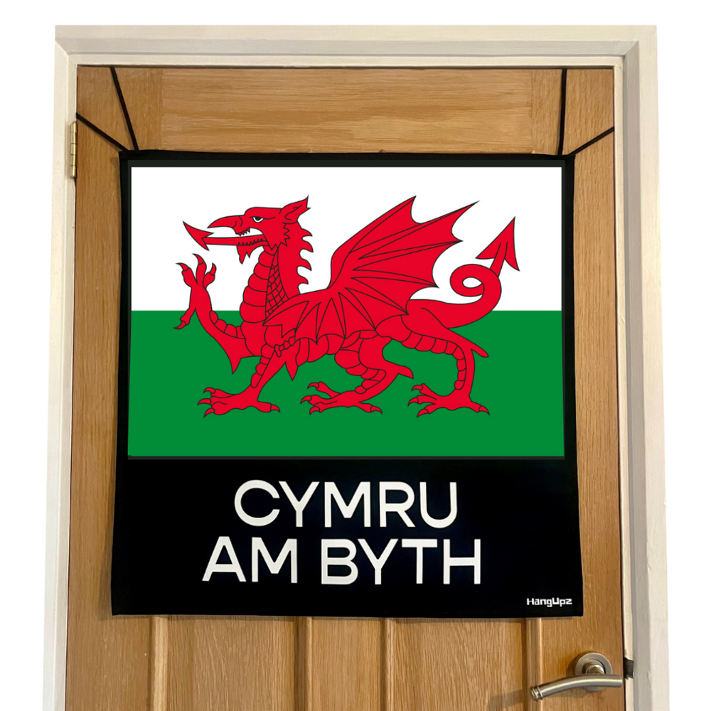 HANGUPZ Wales Flag Large Original Door-Hang Front Door Bedroom Door Decoration