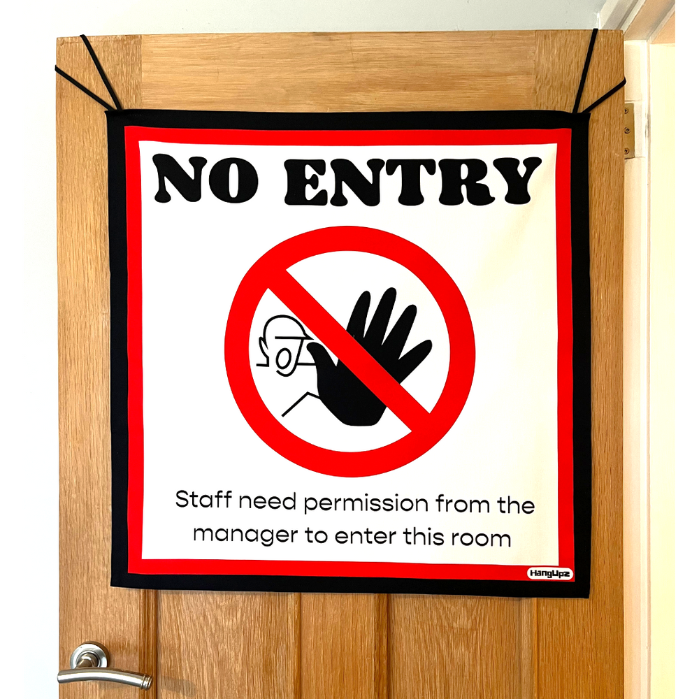 HANGUPZ 'No Entry Sign' Large Fun Kid's Bedroom Door Decoration Original Gift For Girls Boys