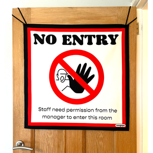 HANGUPZ 'No Entry Sign' Large Fun Kid's Bedroom Door Decoration Original Gift For Girls Boys