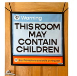 HANGUPZ Fun 'Health Warning Sign' Large Kid's Playroom/Bedroom Door Decoration Original Gift For Boys Girls