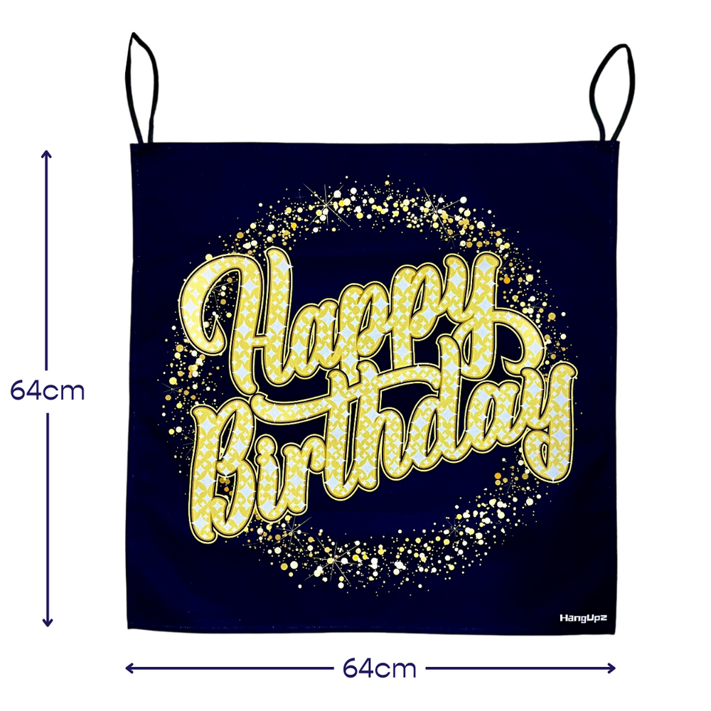 HANGUPZ Sparkly 'Happy Birthday' Door-Hang Banner Large Original Front Door Bedroom Door Decoration