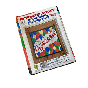 HANGUPZ 'Congratulations' Door-Hang Banner Large Original Front Door Bedroom Door Decoration