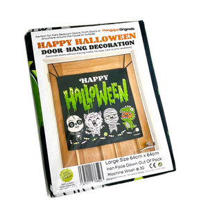 HANGUPZ Happy Halloween Sign Door-Hang Original Large Hanging Halloween Decoration Gift For Boys Girls