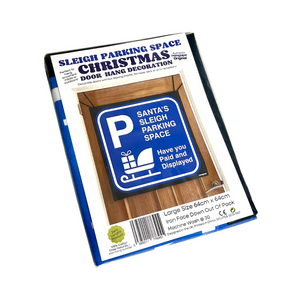 HANGUPZ 'Santa Sleigh Pay & Display Parking Space' Fun Large Door-Hang Original Christmas Decoration