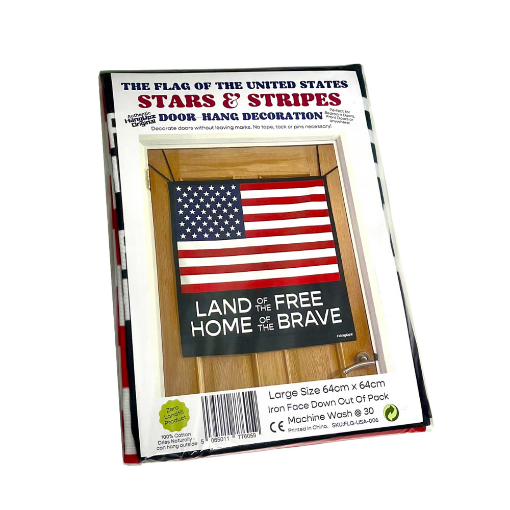 HANGUPZ Stars and Stripes USA Flag Large Original Door-Hang Front Door Bedroom Door Decoration