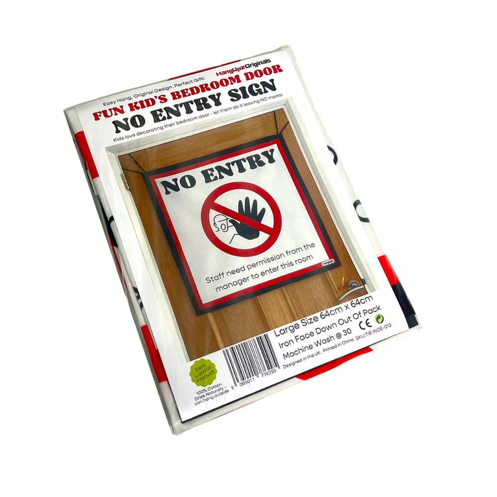 HANGUPZ 'No Entry Sign' Large Fun Kid's Bedroom Door Decoration Original Gift For Girls Boys