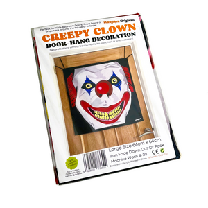 HANGUPZ Creepy Clown Face Door-Hang Original Large Hanging Halloween Decoration Gift For Boys Girls