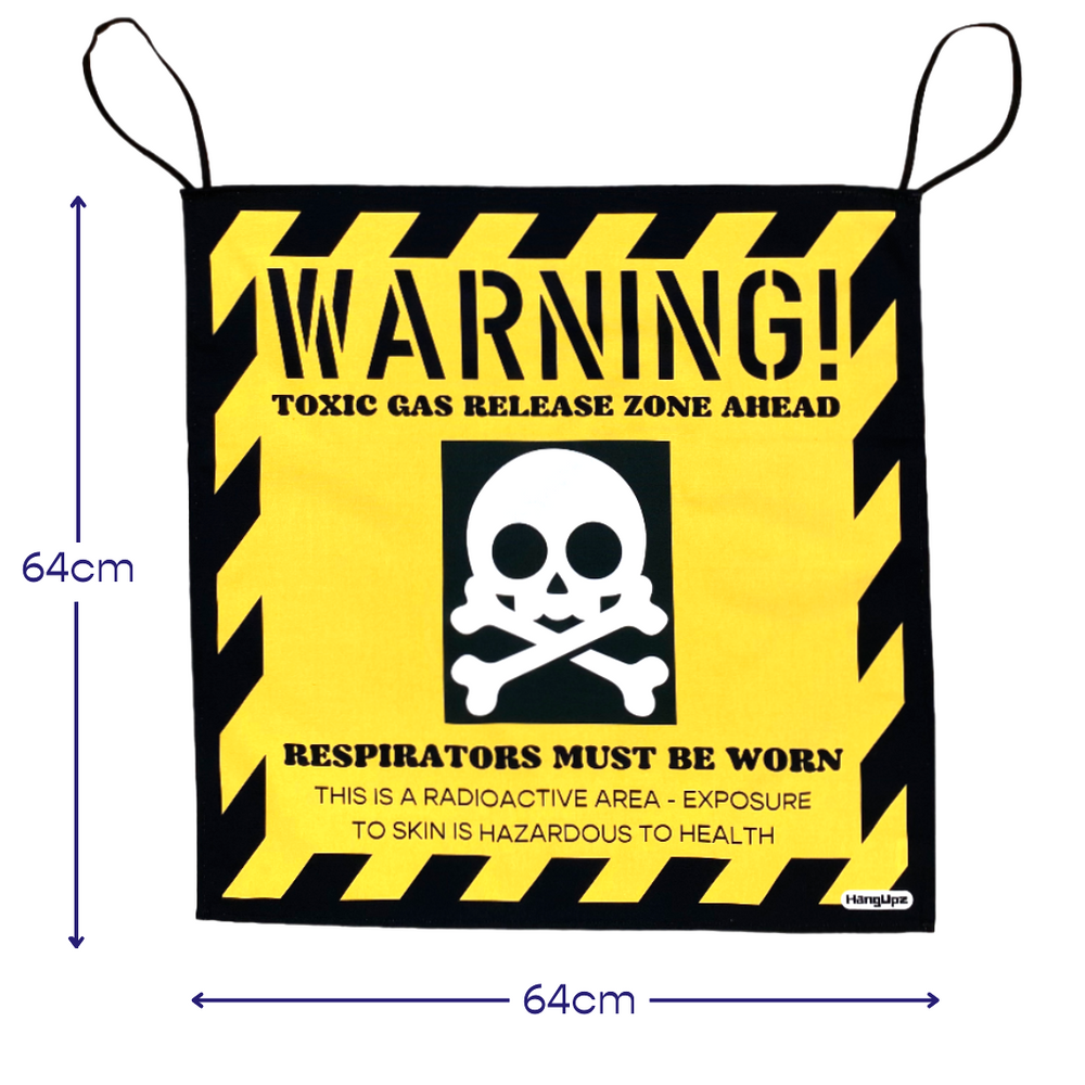 HANGUPZ 'Gas Release Warning Sign' Large Fun Kid's Bedroom Door Decoration Original Gift for Boys Girls