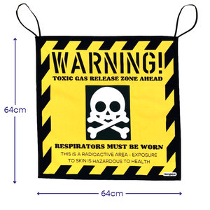 HANGUPZ 'Gas Release Warning Sign' Large Fun Kid's Bedroom Door Decoration Original Gift for Boys Girls