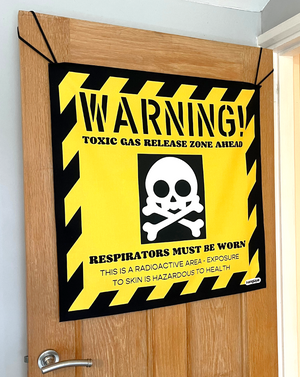HANGUPZ 'Gas Release Warning Sign' Large Fun Kid's Bedroom Door Decoration Original Gift for Boys Girls