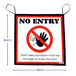HANGUPZ 'No Entry Sign' Large Fun Kid's Bedroom Door Decoration Original Gift For Girls Boys