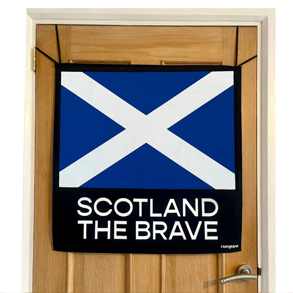 HANGUPZ Saltire Door-Hang Scotland Flag Large Original Bedroom Door Front Door Decoration