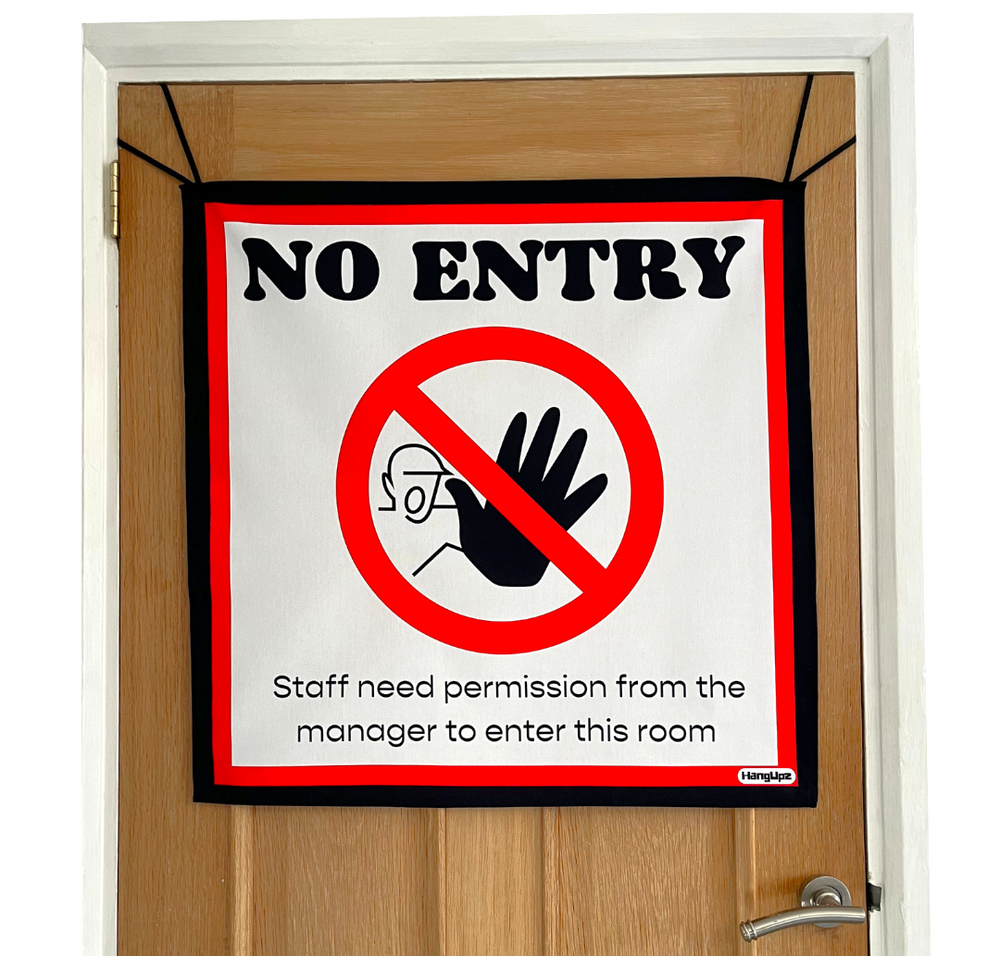 HANGUPZ 'No Entry Sign' Large Fun Kid's Bedroom Door Decoration Original Gift For Girls Boys