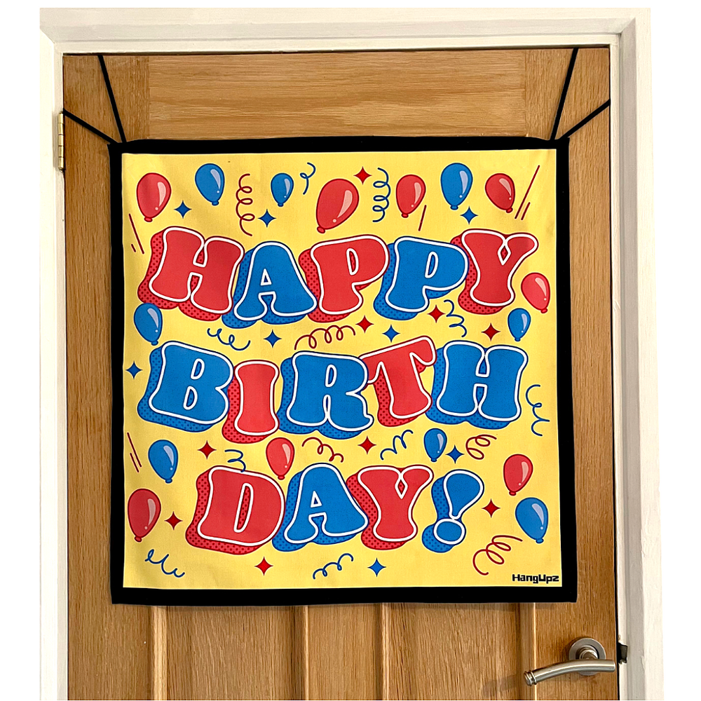 HANGUPZ 'Happy Birthday' Door-Hang Banner Large Original Front Door Bedroom Door Decoration