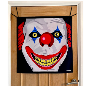 HANGUPZ Creepy Clown Face Door-Hang Original Large Hanging Halloween Decoration Gift For Boys Girls